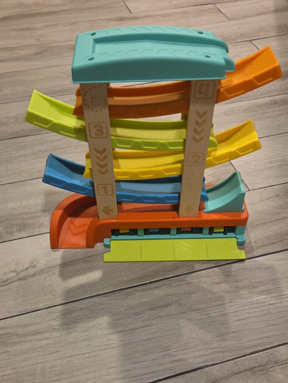Colorful Kids Car Ramp Toy - Multicolor Stackable Track